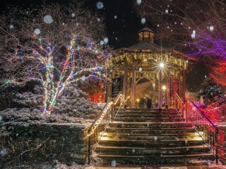 Пазл «Новогодний пейзаж»