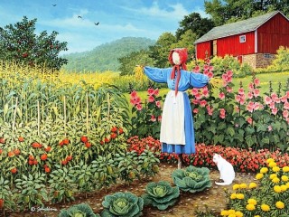 Пазл «Огородное пугало»