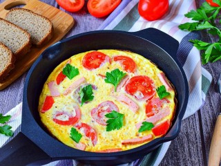 Пазл «Омлет с помидорами»