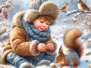 Пазл «Орешки для белочки»