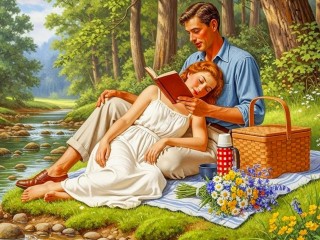 Пазл «Отдых на природе»