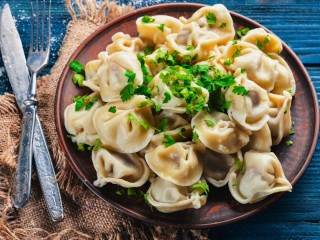 Пазл «Пельмени с зеленью»