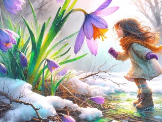 Пазл «Первые цветы»