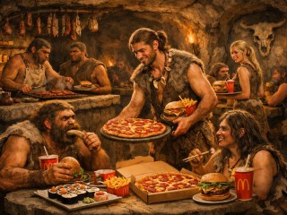 Пазл «Первобытный McDonalds»