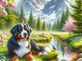 Пазл «Пес и воробьи»