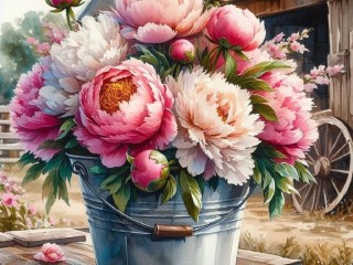 Пазл «Пионы»
