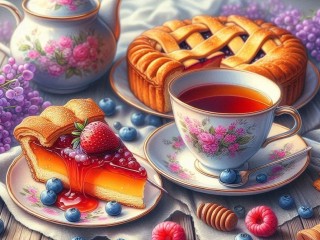 Пазл «Пирог с ягодой»