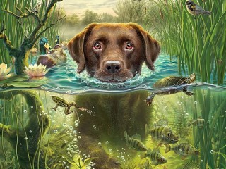 Пазл «Пловец»