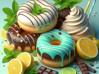 Пазл «Пончики»