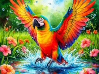 Пазл «Попугай»