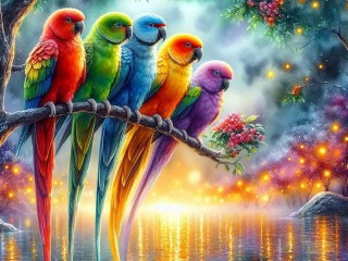 Пазл «Попугайчики»