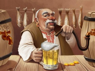 Пазл «Продавец пива»