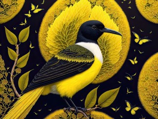 Пазл «Птица в двух тонах»