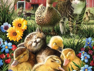 Пазл «Пушистые друзья»