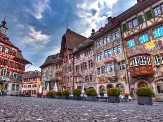 Пазл «Расписные дома»