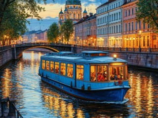 Пазл «Речной трамвайчик»