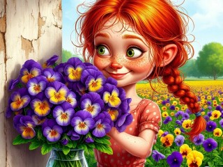 Пазл «Рыжая девчонка»