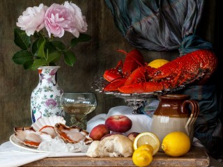 Пазл «Розы и фрукты»