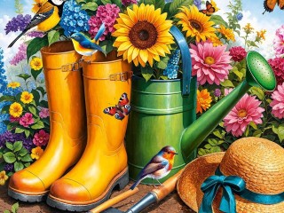 Пазл «Садовый инвентарь»