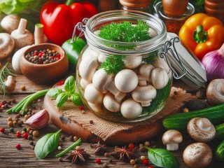 Пазл «Шампиньоны и овощи»