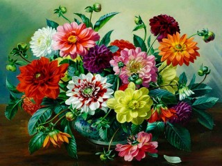 Пазл «Шикарные георгины»