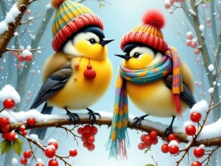 Пазл «Синички»