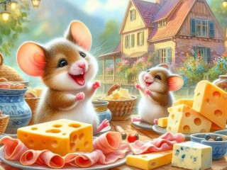 Пазл «Сыр и мыши»