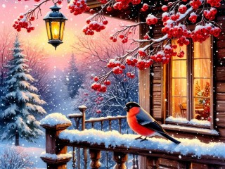 Пазл «Снегирь»