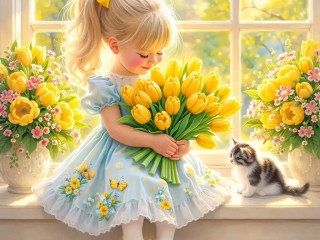 Пазл «Солнечные тюльпаны»