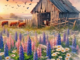 Пазл «Старый сарай»