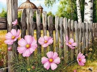 Пазл «Старый забор»