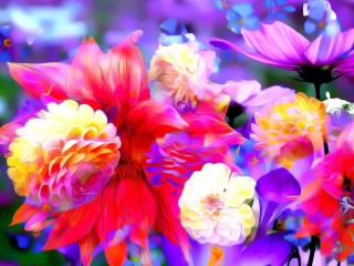 Пазл «Стеклянный букет»