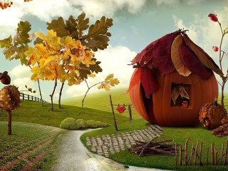 Пазл «Тыквенный дом»