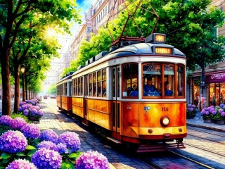 Пазл «Трамвай»