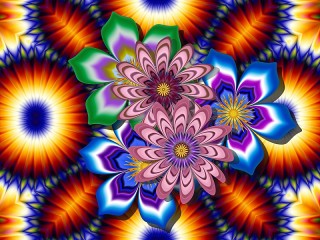 Пазл «Цветочный фрактал»