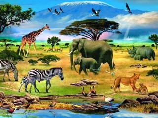 Пазл «У горы Килиманджаро»