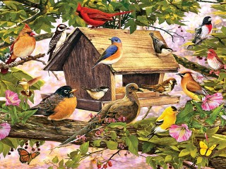 Пазл «У кормушки»