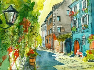 Пазл «Улица города»