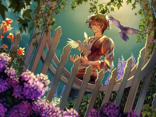 Пазл «В вечернем саду»