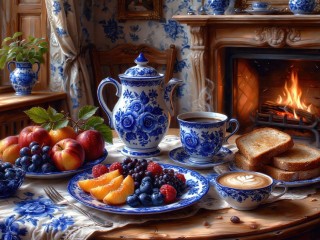 Пазл «Вечер у камина»