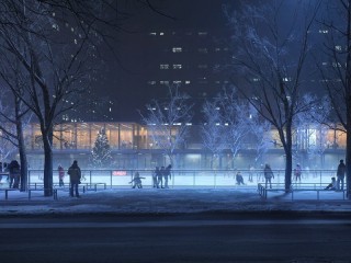 Пазл «Вечерний каток»