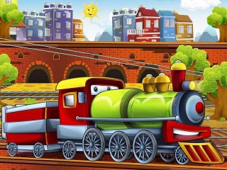 Пазл «Весёлый паравозик»