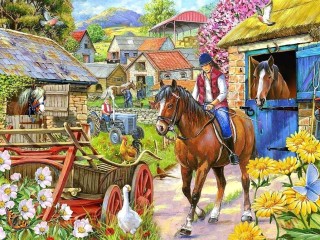 Пазл «Выгул лошадей»