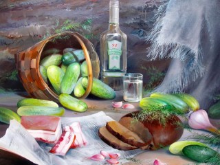 Пазл «Водка и закуска»