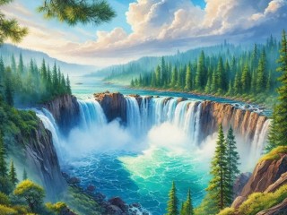 Пазл «Водопад»