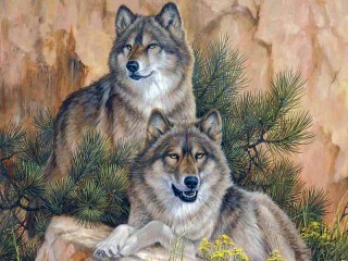 Пазл «Волки»