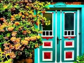 Пазл «Яркая дверь»