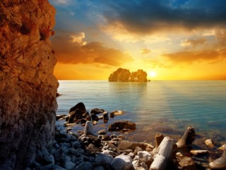 Пазл «Закат на море»