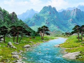 Пазл «Зелёные горы»