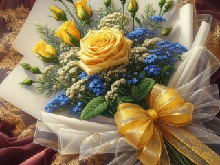 Пазл «Желтые розы»